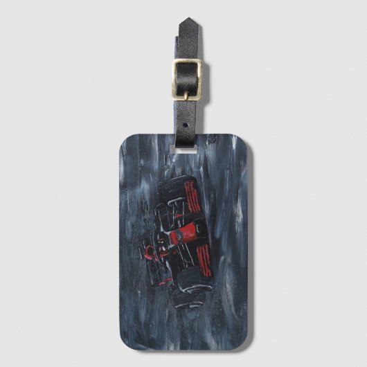 Bagagelabel raceauto (Voorkant (verticaal))