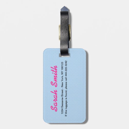 Bagagelabel Rainbow Chevron (Achterkant verticaal)