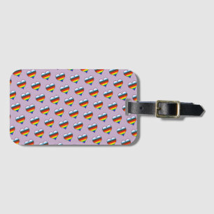Bagagelabel Rainbow Heart Pattern