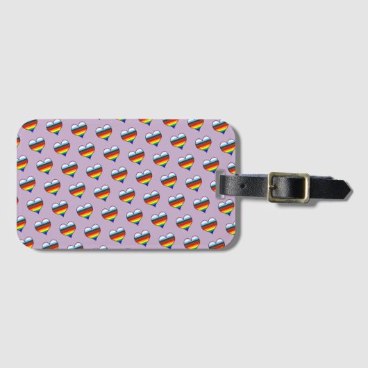 Bagagelabel Rainbow Heart Pattern (Voorkant (horizontaal))