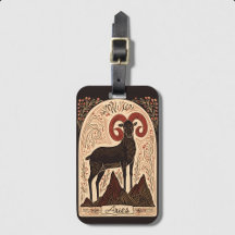 Bagagelabel Ram Hemelse Zodiac Art