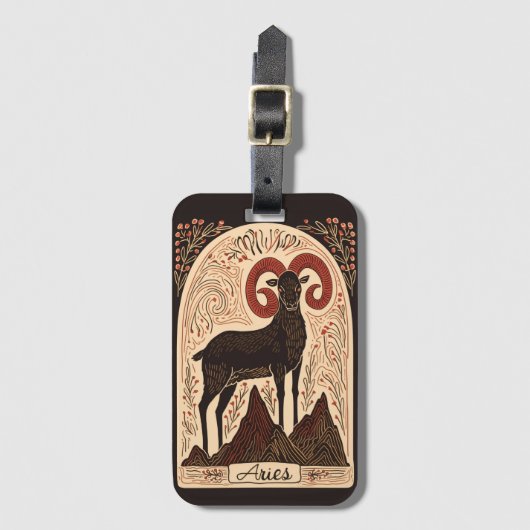 Bagagelabel Ram Hemelse Zodiac Art (Voorkant (verticaal))