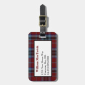 Bagagelabel Red en Blue Clan MacTavish Plays (Voorkant verticaal)