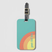 bagagelabel regenboog doel regenboog blauw, perzik (Voorkant (verticaal))