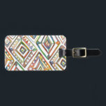 Bagagelabel regenboogstang<br><div class="desc">Verlies nooit je bagage met dit kleurrijke regenboogprisma label. Pas uw contactgegevens aan. Handgetrokken diamantpatroon.</div>