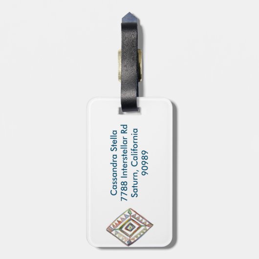 Bagagelabel regenboogstang (Achterkant verticaal)