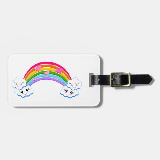 Bagagelabel regenboogwolken (Voorkant horizontaal)