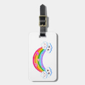 Bagagelabel regenboogwolken (Voorkant verticaal)