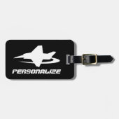 Bagagelabel reizen met vliegtuig-logo van straalja (Voorkant horizontaal)