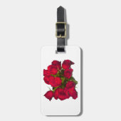 Bagagelabel rode rozen (Voorkant verticaal)