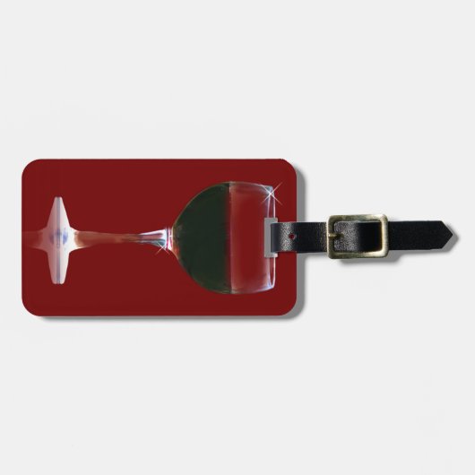 Bagagelabel rode wijn (Voorkant horizontaal)