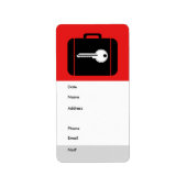 Bagagelabel Rood Etiket (Voorkant)