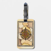 Bagagelabel Roos compass (Achterkant verticaal)