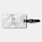 Bagagelabel Roos Gold Marble - aangepaste Sjabloon (Voorkant horizontaal)