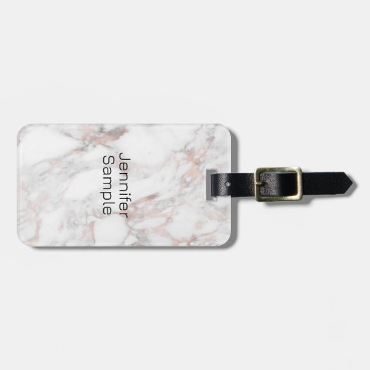 Bagagelabel Roos Gold Marble - aangepaste Sjabloon (Voorkant horizontaal)