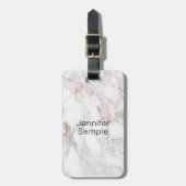 Bagagelabel Roos Gold Marble - aangepaste Sjabloon (Voorkant verticaal)