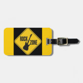 bagagelabel, rotszone, gitaar, rots en rol bagagelabel (Voorkant horizontaal)