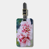 Bagagelabel Roze bloemen (Voorkant verticaal)