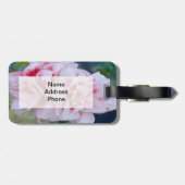 Bagagelabel Roze bloemen (Achterkant horizontaal)