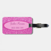 Bagagelabel Roze juwelen (Achterkant horizontaal)