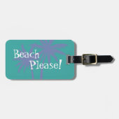 Bagagelabel Roze palmboom (Voorkant horizontaal)