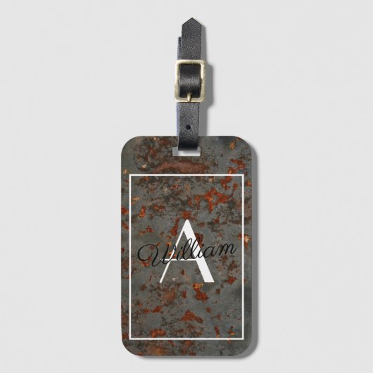 Bagagelabel - Rusty Metal Design (Voorkant (verticaal))