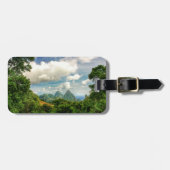 Bagagelabel Saint Lucia Pitons (Voorkant horizontaal)