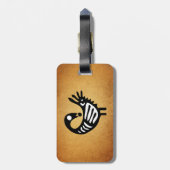 Bagagelabel Sankofa ~ Parchment/Black/White (Achterkant verticaal)