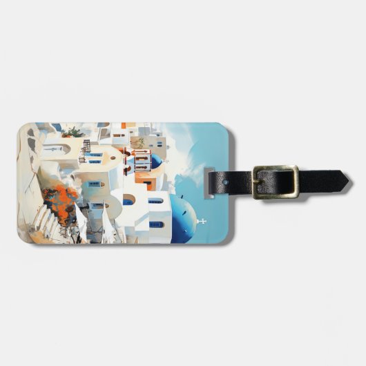 Bagagelabel Santorini (Voorkant horizontaal)