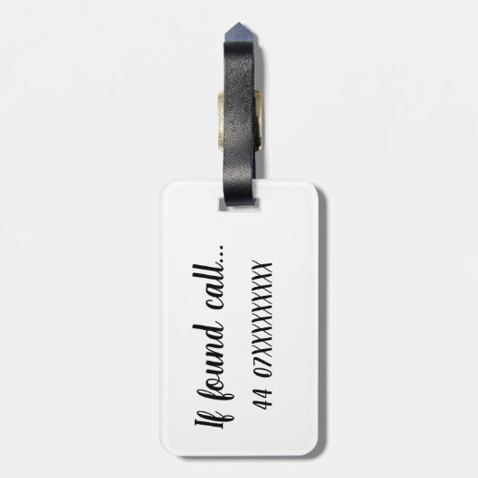 Bagagelabel - Schattigee lama, in beweging (Achterkant verticaal)