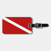 Bagagelabel Scuba Diver (voeg uw contactinfo toe) (Voorkant horizontaal)