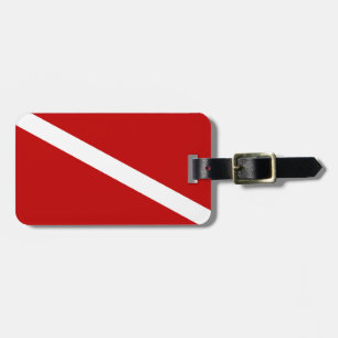 Bagagelabel Scuba Diver (voeg uw contactinfo toe)