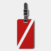 Bagagelabel Scuba Diver (voeg uw contactinfo toe) (Voorkant verticaal)