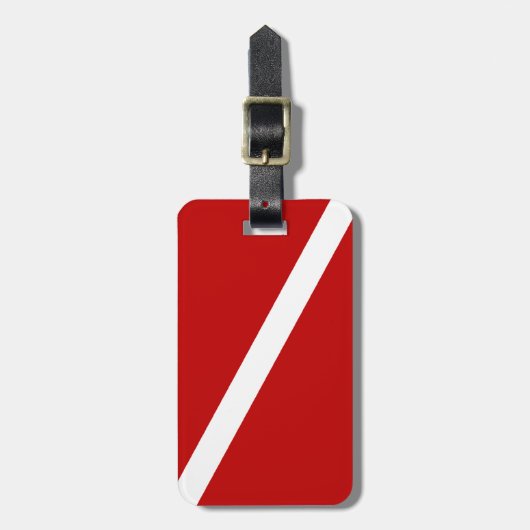 Bagagelabel Scuba Diver (voeg uw contactinfo toe) (Voorkant verticaal)