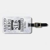 Bagagelabel Sjabloon Voetbal Goalie Quote (Voorkant horizontaal)