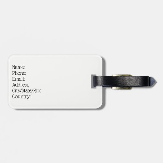 Bagagelabel Skelet Dag van de Dode Dekzak ID (Achterkant horizontaal)