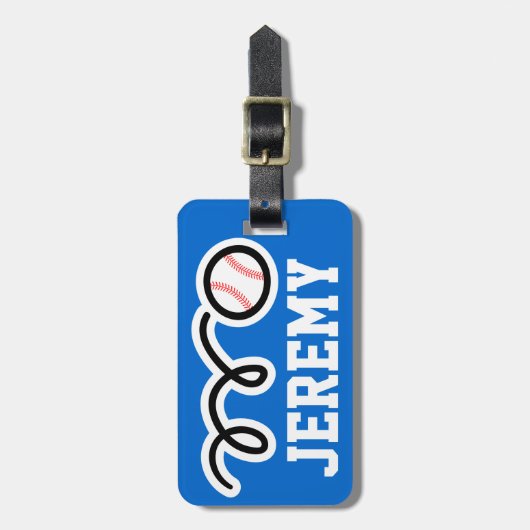 Bagagelabel sportthema | honkbalontwerp (Voorkant verticaal)