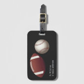 Bagagelabel Sportthema Zwarte jongens (Voorkant (verticaal))