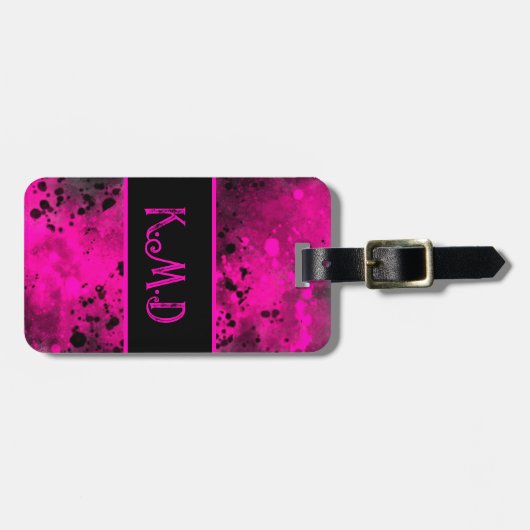 Bagagelabel Spuitverf Splatter Effect (Voorkant horizontaal)