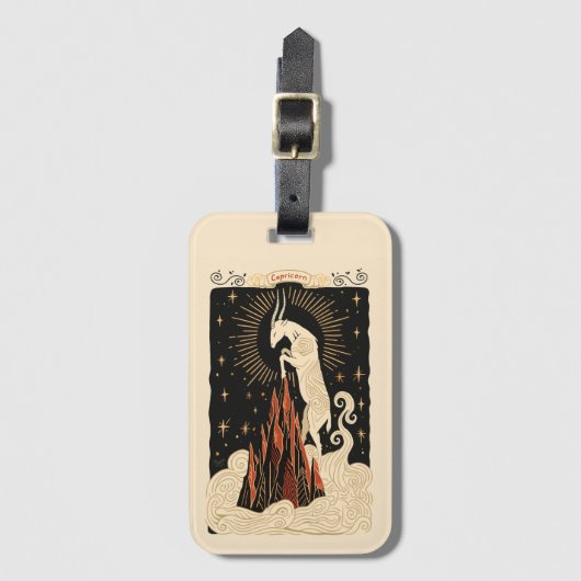 Bagagelabel Steenbok Celestial Zodiac Art (Voorkant (verticaal))