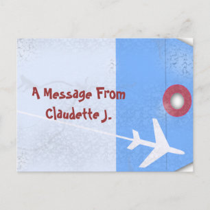 Bagagelabel stijl briefkaart