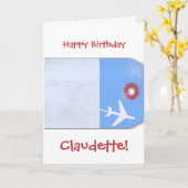 Bagagelabel stijl kaart (Gele Bloem)