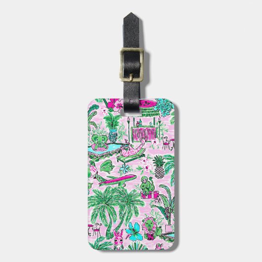 Bagagelabel - Strandthema (Voorkant verticaal)