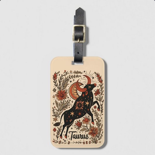 Bagagelabel Taurus Hemelse Zodiac Art