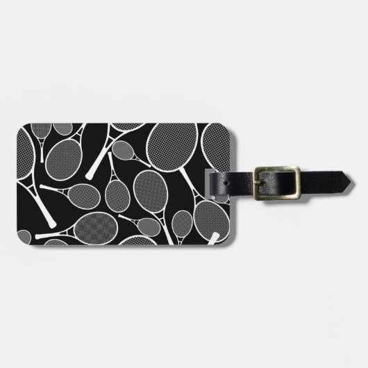 Bagagelabel Tennis Racket Pattern (Voorkant horizontaal)