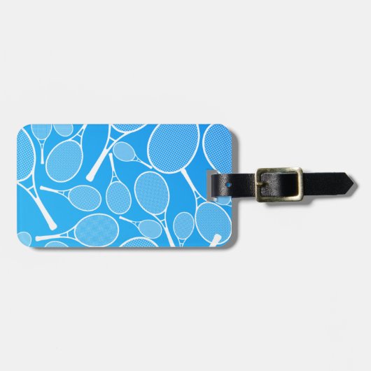 Bagagelabel Tennis Racket Pattern (Voorkant horizontaal)