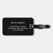 Bagagelabel Tennis Racket Pattern (Achterkant horizontaal)