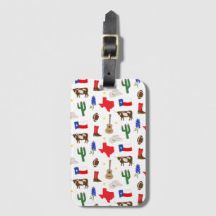 Bagagelabel Texas Icons