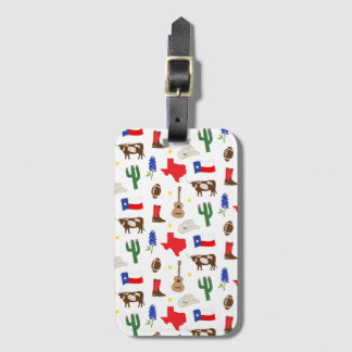Bagagelabel Texas Icons