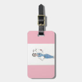 Bagagelabel. Thema stewardess Bagagelabel (Voorkant verticaal)